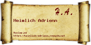 Heimlich Adrienn névjegykártya